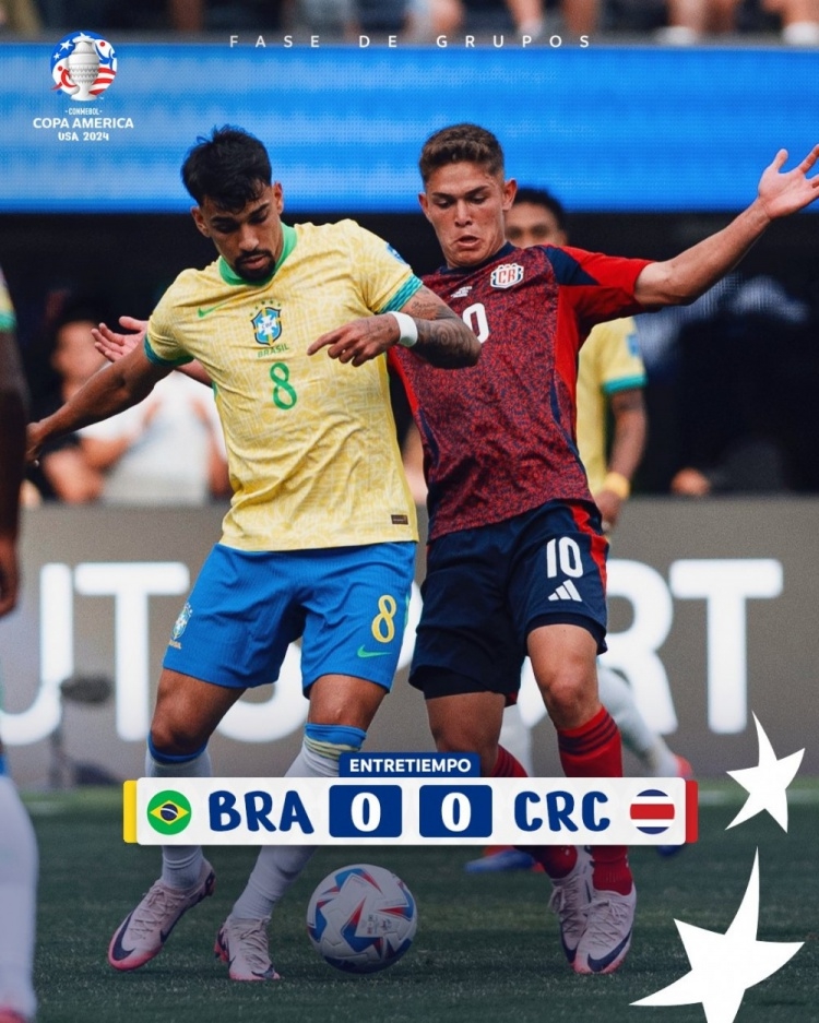 ครึ่งแรก - บราซิล ยิงประตูได้ แต่ถูกริบ ทำให้ยังเสมอ 0-0 กับ คอสตาริกา