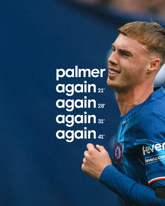 Cole Palmer lập kỷ lục Premeir League, giúp Chelsea thắng ngược 4-2