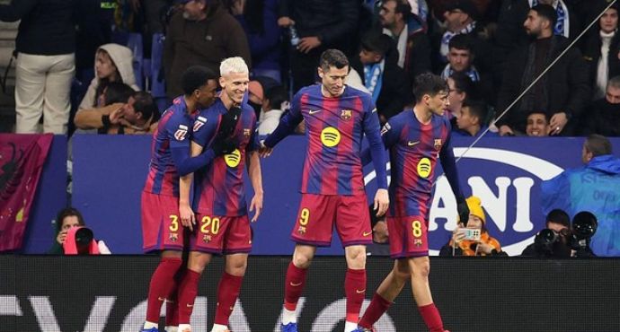 Barcelona Edge Espanyol 2-0 in Tense Catalan Derby to Extend La Liga Lead