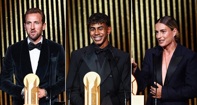 สรุปทุกรางวัล บัลลง ดอร์ 2024 “เคน-เอ็มบัปเป” แชร์ดาวยิงยุโรป “ยามาล” ดาวรุ่งแห่งปี