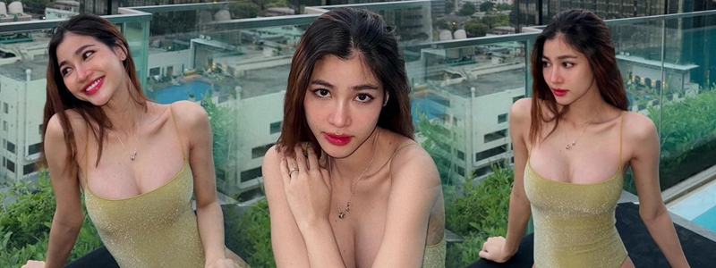 แบม ไพลิน นักร้องสาวสุดฮอต ดีกีรีนางงาม ส่งภาพเซ็กซี่เบา ๆ ในชุดว่ายน้ำ