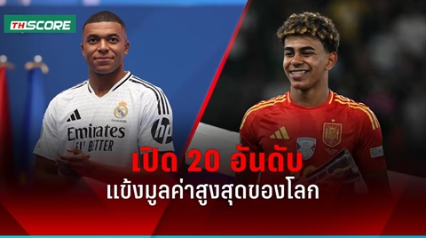 เปิด 20 อันดับแข้งมูลค่าสูงสุดของโลก