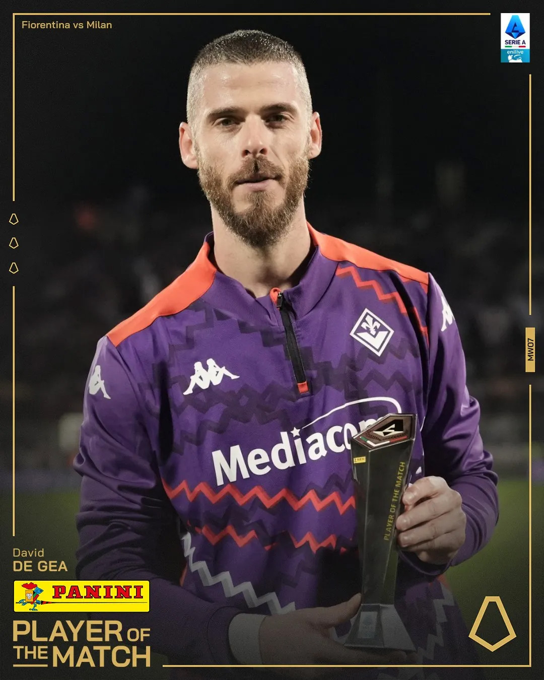 De Gea được chọn là MVP của trận Fiorentina 2-1 Milan