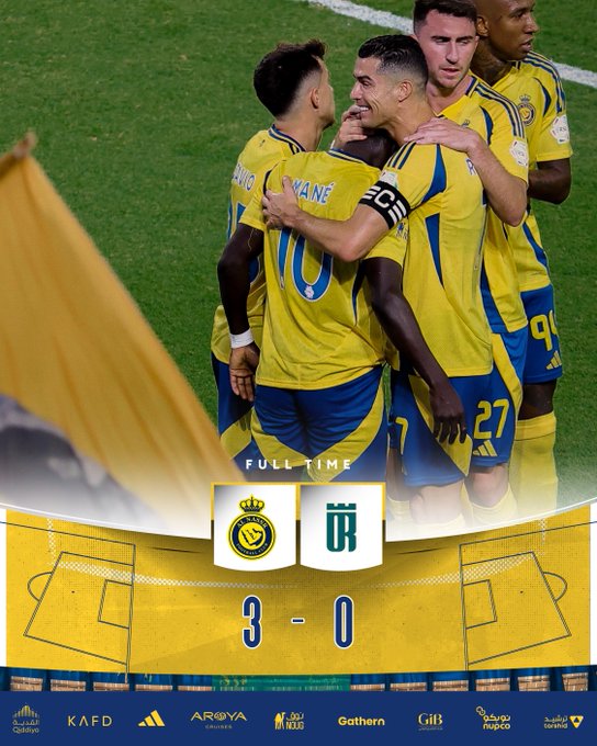 Kết quả VĐQG Ả Rập Xê Út: Al-Nassr 3-0 Al-Orubah