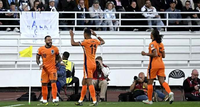 ฟุตบอลโลกรอบคัดเลือก - เนเธอร์แลนด์บุกชนะฟินแลนด์ 2-0 ประเดิมชัยชนะนัดแรก