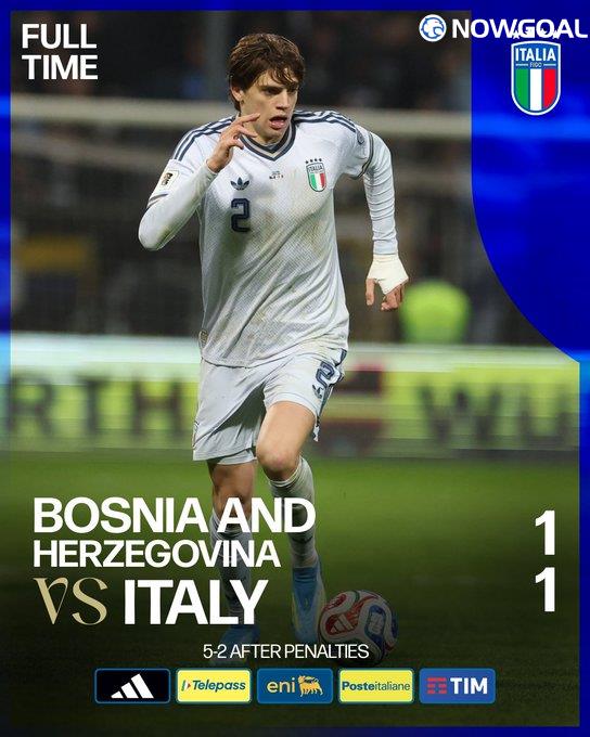 Italy Miss Out Again: Azzurri Eliminated from World Cup Qualifiers for Third Straight Time