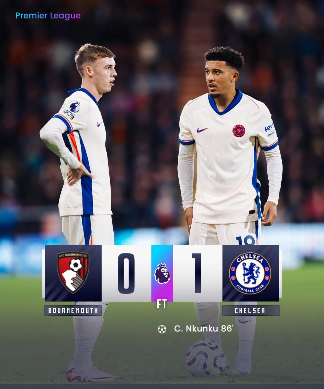 FT: AFC Bournemouth 0-1 Chelsea