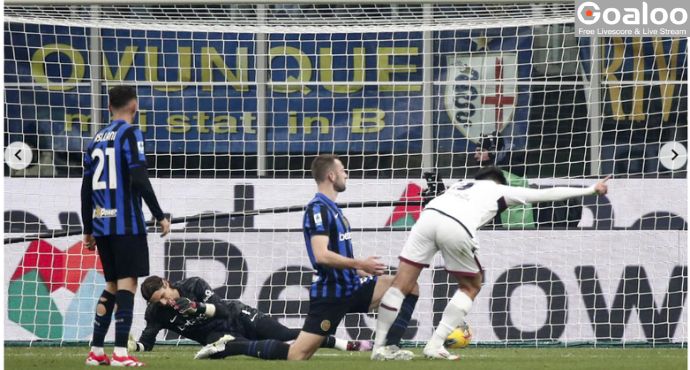 Inter Milan's Serie A title hopes took a hit on Wednesday as they were held to a 2-2 draw at home by Bologna.