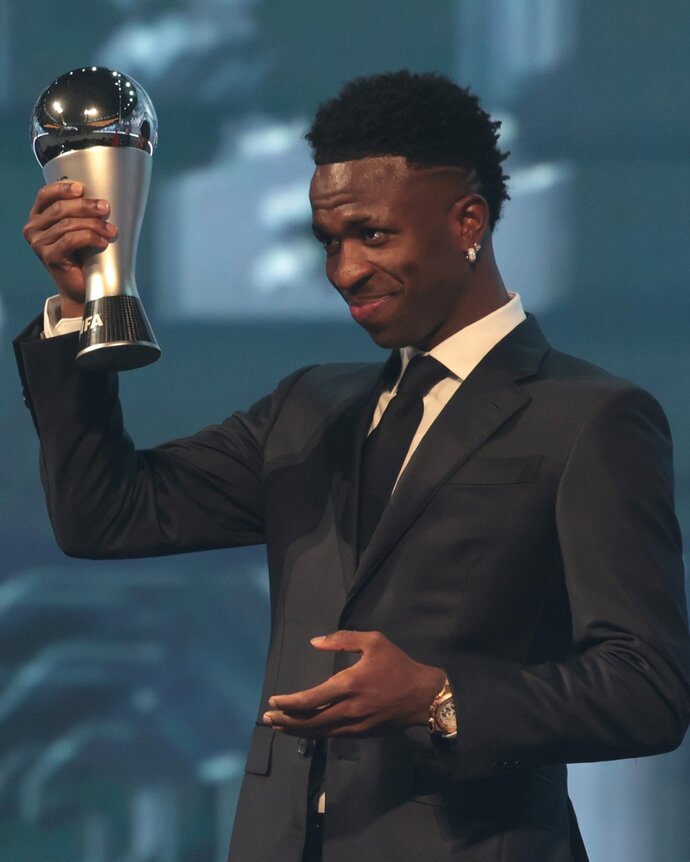 Vinicius 2024 honours: World Footballer of the Year, Champions League Player of the Year, three titles