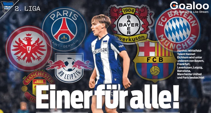 Europe's Elite Scout 16-Year-Old Hertha Berlin Midfielder with €20 Million Price Tag