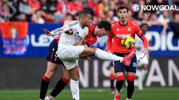 Osasuna 1-1 Ten-Man Real Madrid: Mbappe Scores, Bellingham Get Red