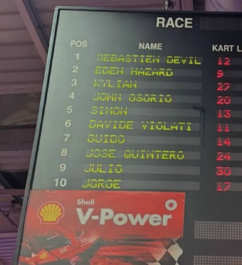 Mbappe và Hazard đứng trong top 3 tại đường đua Karting của Sainz