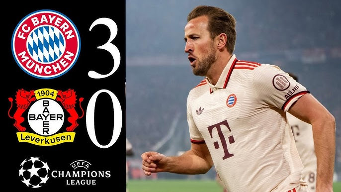 Bayern Munich 3-0 Leverkusen | Kane lập cú đúp, Leverkusen hai thẻ vàng thành một thẻ đỏ