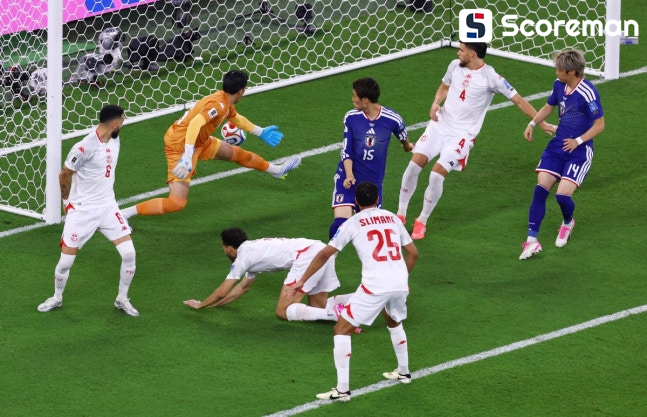 '아시아 최강' 일본, 튀니지 4-0 완파…득실차 +4로 선두 네덜란드 맹추격