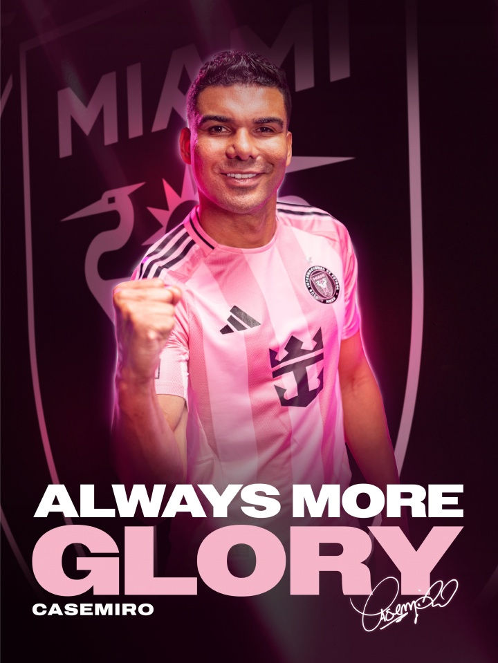 Chính thức: Casemiro (34 tuổi) gia nhập Inter Miami theo dạng tự do, khoác áo số 5