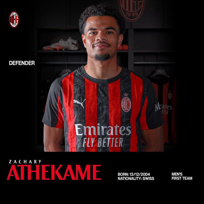 Atekame: Tôi rất vinh dự khi được gia nhập AC Milan. Tôi sẽ nỗ lực hết mình để giành được vị trí chính thức, nhưng sẽ không có áp lực nào cả