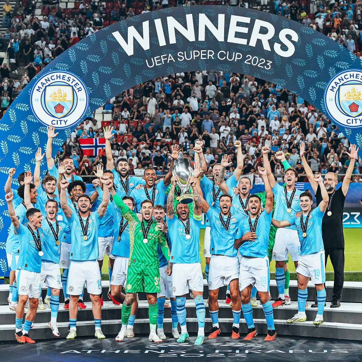Vương miện thứ 4 của năm! Manchester City đánh bại Sevilla để giành Siêu cúp UEFA đầu tiên