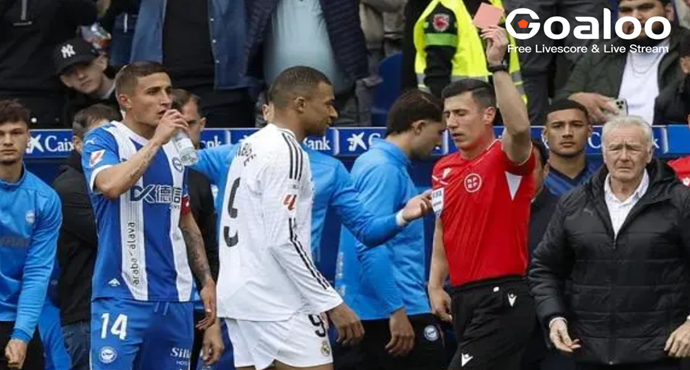 Mbappé Receives One-Match Ban Following Red Card in Real Madrid's Victory Over Alavés