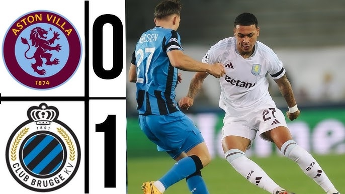 วิลล่าแพ้คลับบรูซด้วย0-1ในเกมเยือน เป็นการแพ้เกมแรกในยูฟ่าแชมเปียนส์ลีกฤดูกาลนี้
