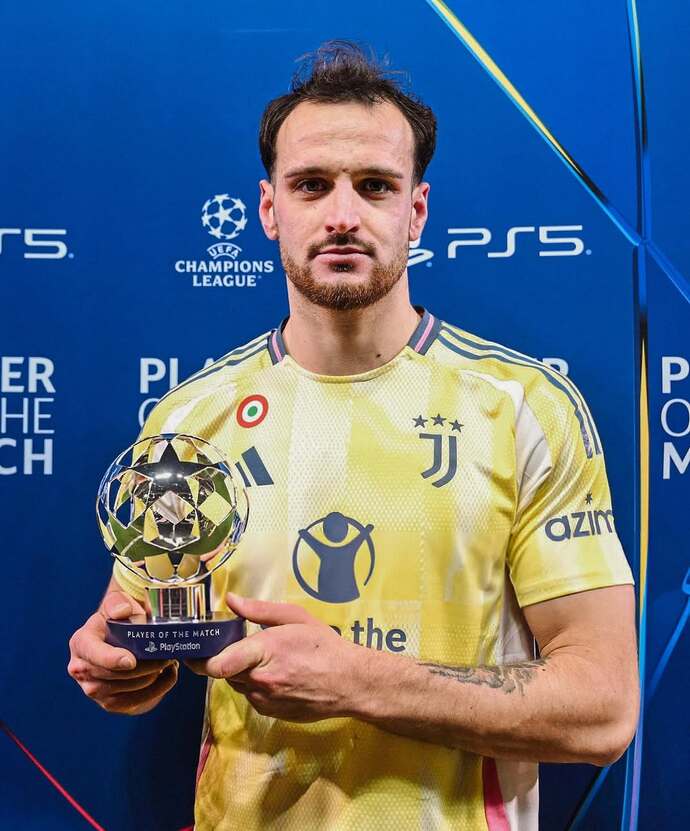 페데리코 가티, 클럽 브뤼헤 KV VS 유벤투스 경기의 최우수 선수 선정