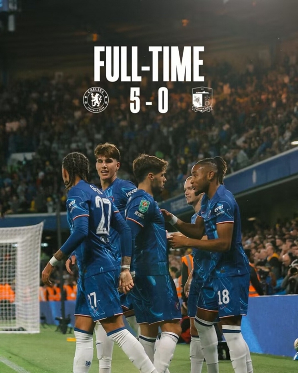 อีเอฟแอลคัพ - เฟลิกซ์ทำเข้าประตูตัวเอง+แอสซิสต์ เชลซีถล่มบาร์โรว์ 5-0 ผ่านเข้ารอบต่อไป