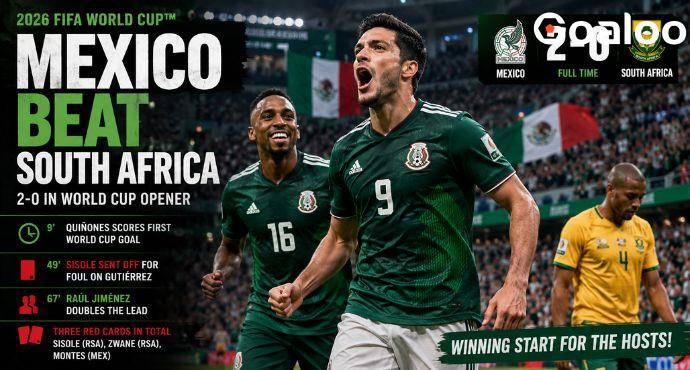 Mexico Kick Off 2026 World Cup in Style, Defeating South Africa 2-0