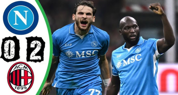 AC Milan 0-2 Napoli | Lukaku và Kvaratskhelia lập công, Napoli trả thù Milan