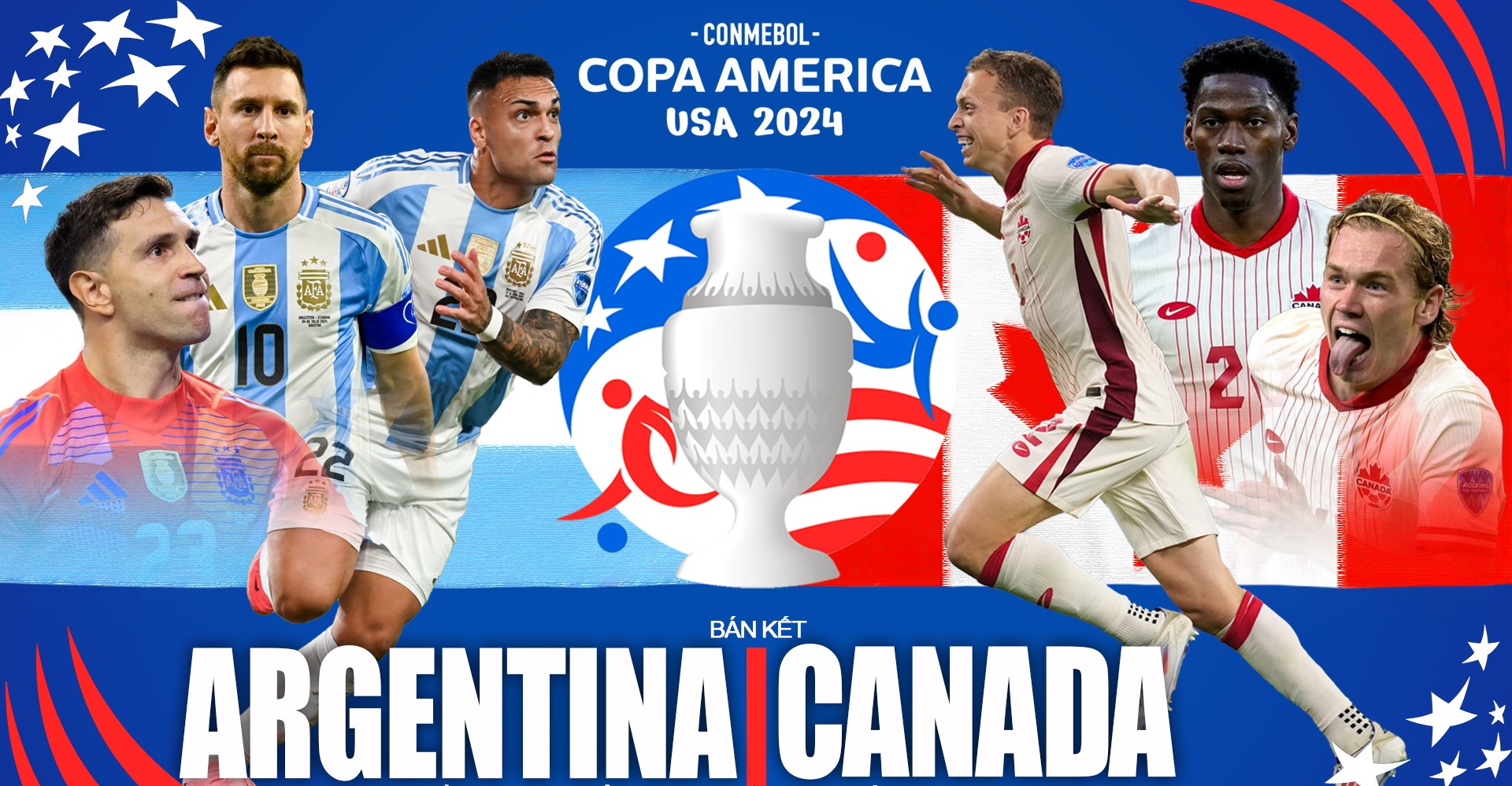 Trước trận bán kết Copa America: Argentina VS Canada