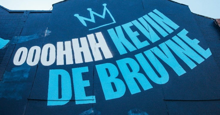 Công thần của Man City! Bức tranh tường về De Bruyne chính thức ra mắt