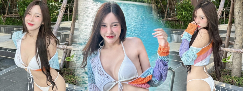 วิววี่ ณัฐปภัสร์ ขวัญใจชาวเน็ต นุ่งบิกินี่ตัวจิ๋ว อวดหุ่นสับ โชว์เอวเอส เต็มสิบไม่หัก !