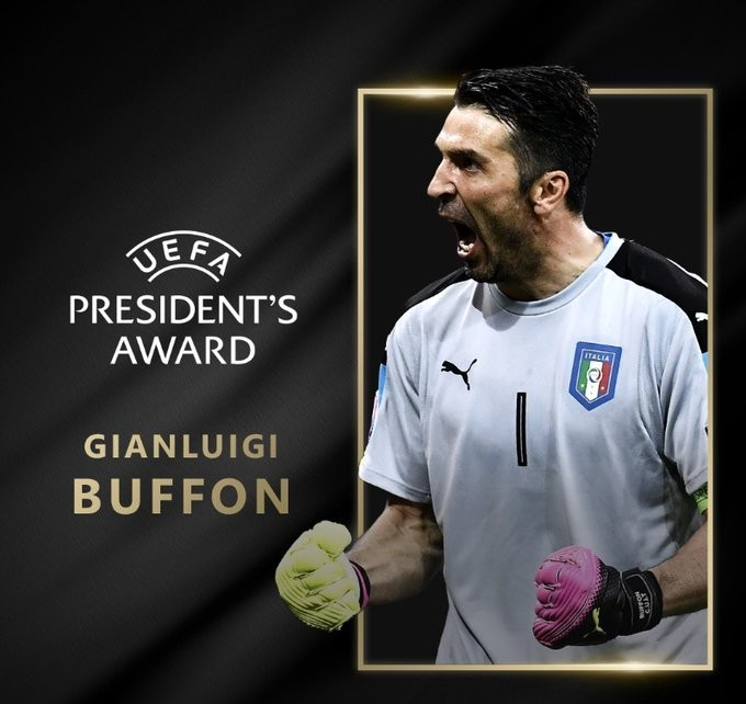 Italian legendary goalkeeper Buffon wins the 2024 UEFA President's Award