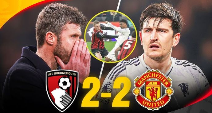 Manchester United Held to Dramatic 2-2 Draw at Bournemouth Amid Red Card Controversy