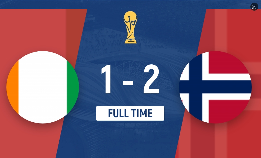 Na Uy thắng Bờ Biển Ngà 2-1, sẽ đối đầu với Brazil.