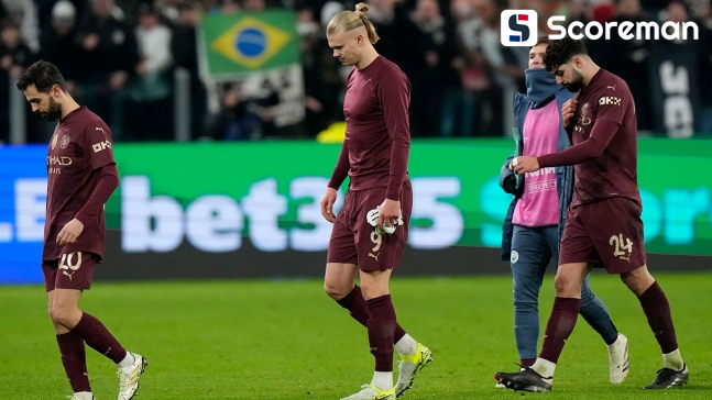 맨시티, 유벤투스에 0-2 패배…공식전 10경기서 단 1승