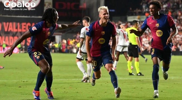 Dani Olmo's debut winner sees perfect Barça break Rayo Vallecano curse