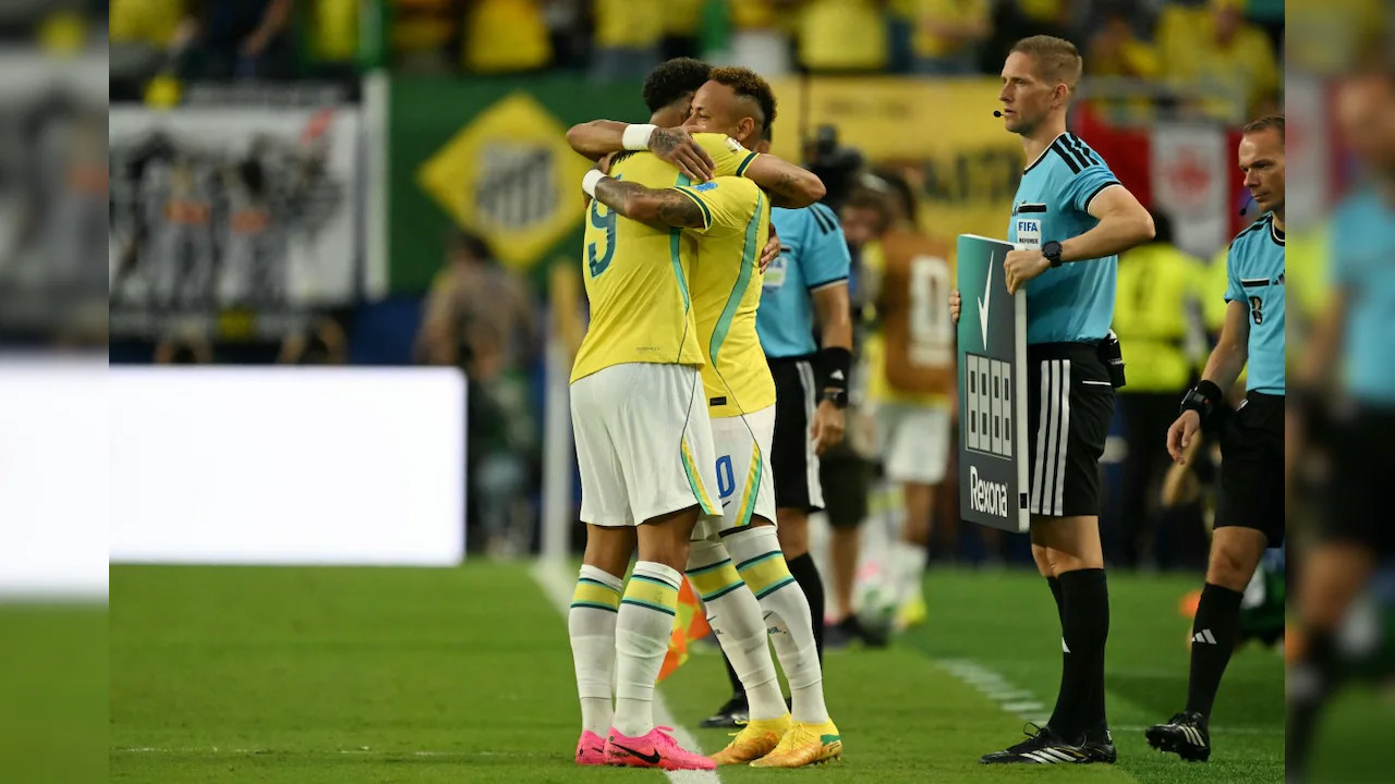Brazil 3-0 Scotland | Vinicius lập cú đúp, Cunha ghi bàn, Neymar vào sân từ ghế dự bị