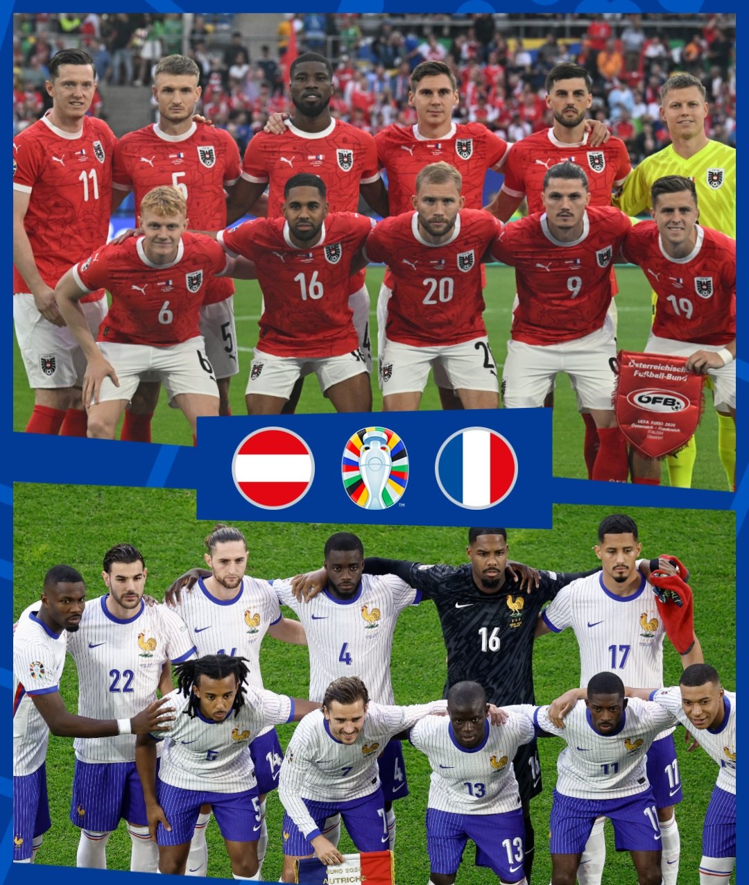 Kết quả EURO 2024: Áo 0-1 Pháp