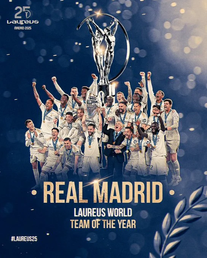 Real Madrid Won the Laureus World Sports Award for Team of the Year