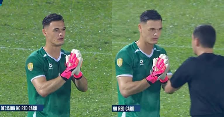 Lê Giang Patrik cảm ơn VAR sau khi thoát thẻ đỏ trước Malaysia