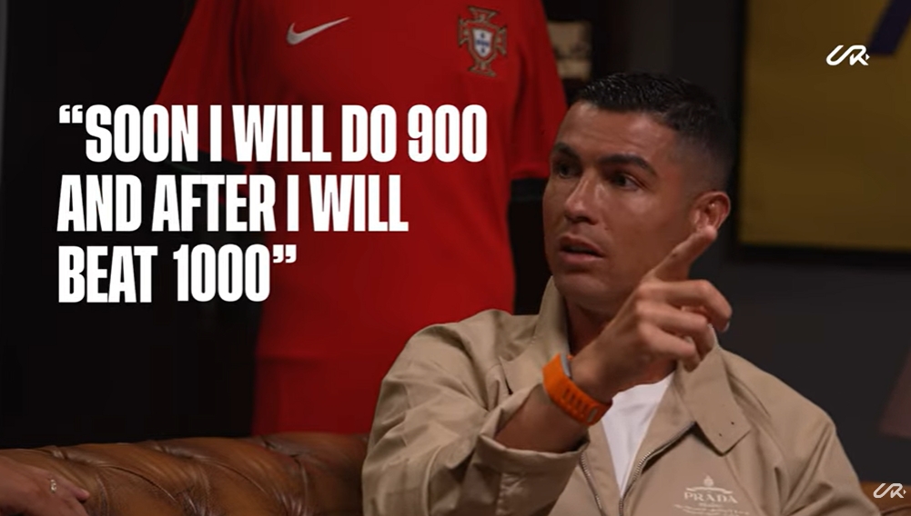 Cristiano Ronaldo: Chẳng bao lâu nữa tôi sẽ cán mốc 900 bàn trong sự nghiệp và tôi vẫn muốn đạt 1.000 bàn