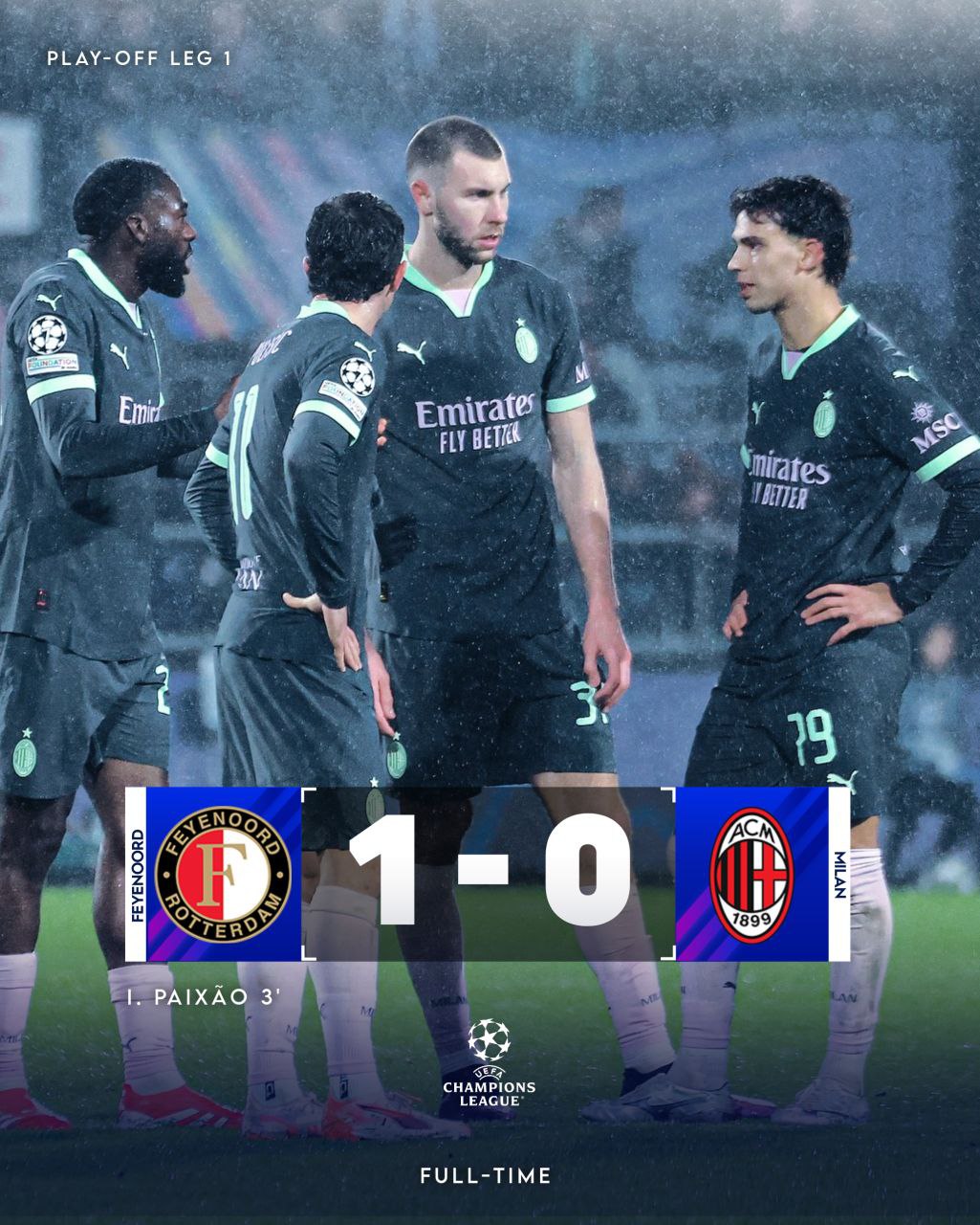 Feyenoord 1-0 Milan – Paixao Scores & Maignan’s Error Gifts Goal