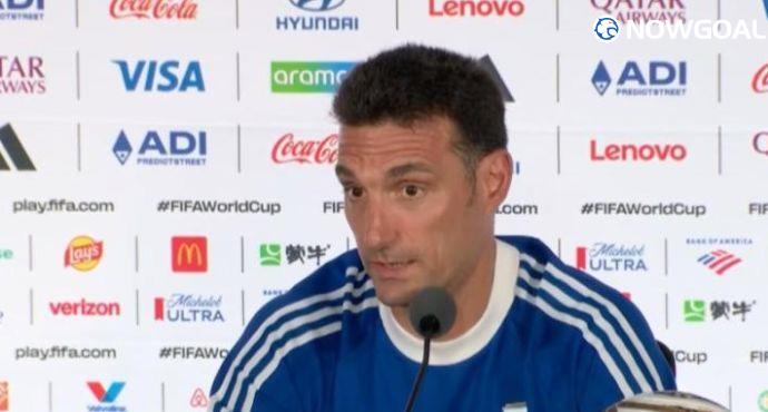 Argentina head coach Lionel Scaloni attended the pre-match press conference ahead of the World Cup semi-final against England
