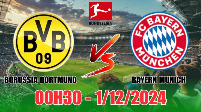 Nhận định Borussia Dortmund VS Bayern Munich, 00:30 01/12/2024 VĐQG Đức