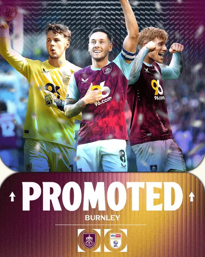 Burnley beat Sheffield United 2-1, joining Leeds United at 94 points for early promotion back to the Premier League!