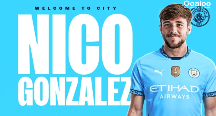 Manchester City has officially announced the signing of Porto midfielder Nico González for a transfer fee of €60 million