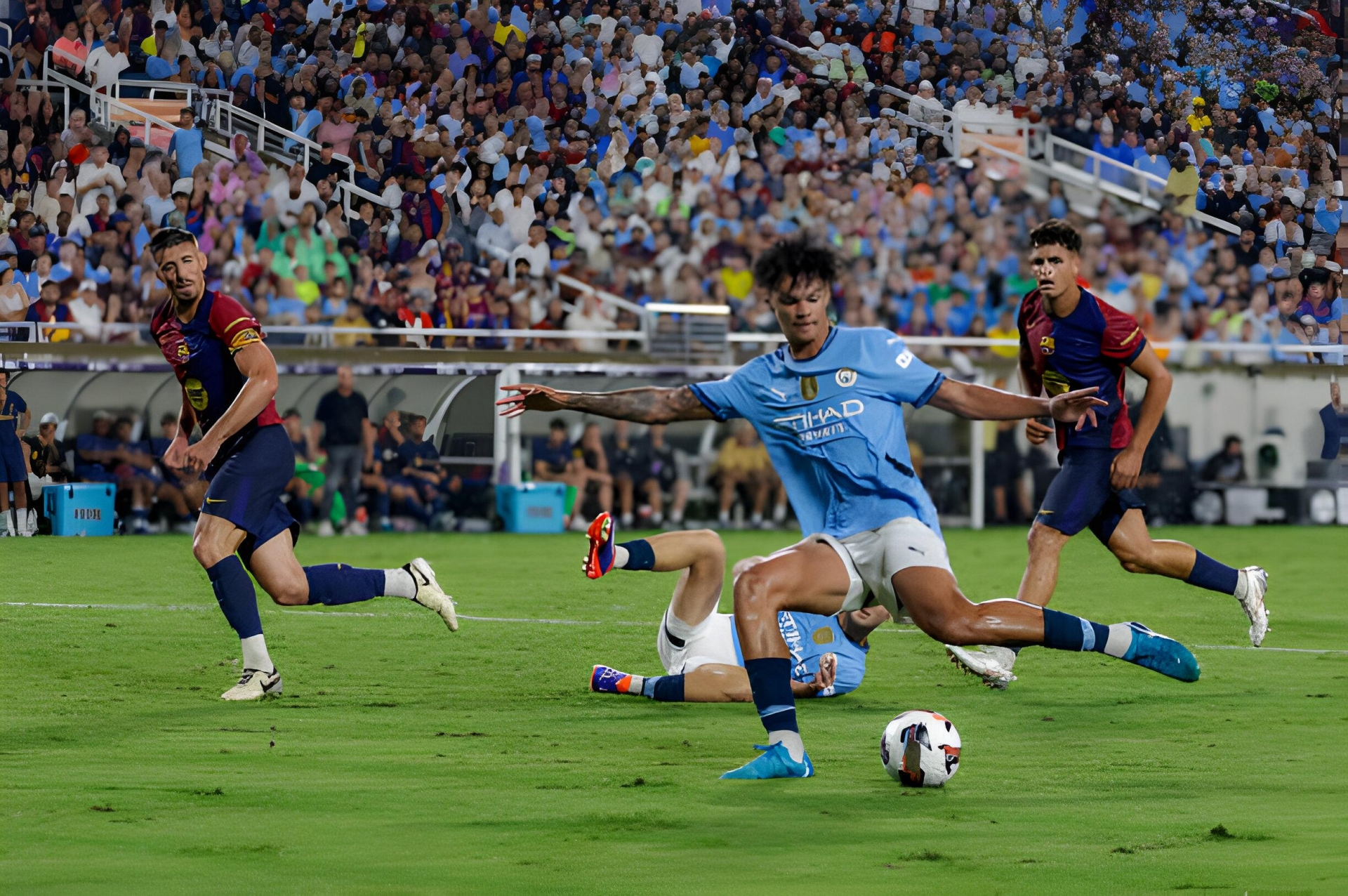 kết quả giao hữu CLB: Barcelona 2-2(pen 4-1) Manchester City