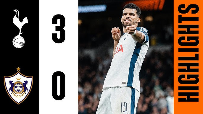 Tottenham Hotspur 3-0 Qarabag | Johnson,Sarr và Solanke lập công, 10 người Tottenham đại thắng Qarabag
