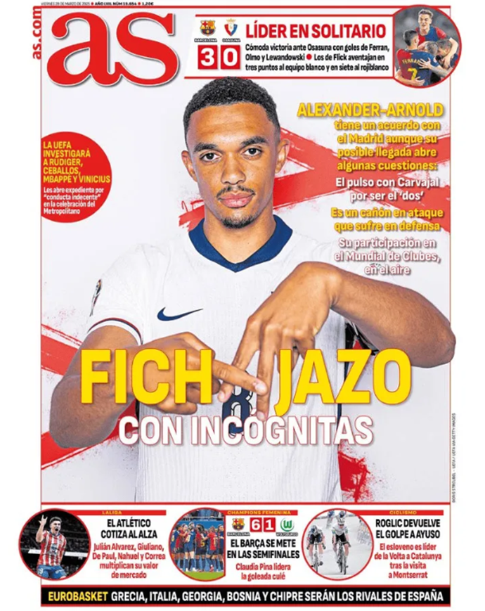 AS Report: Potential Issues with Arnold's Transfer to Real Madrid