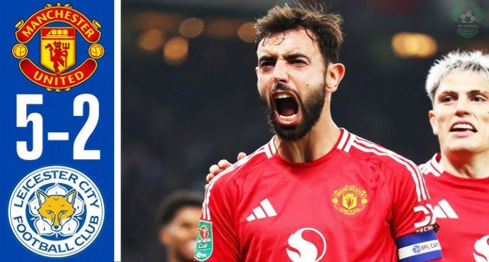 Manchester United 5-2 Leicester City | Casemiro & Fernandes lập cú đúp, MU vào vòng tứ kết