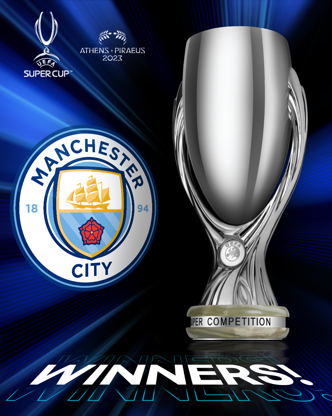 Vương miện thứ 4 của năm! Manchester City đánh bại Sevilla để giành Siêu cúp UEFA đầu tiên